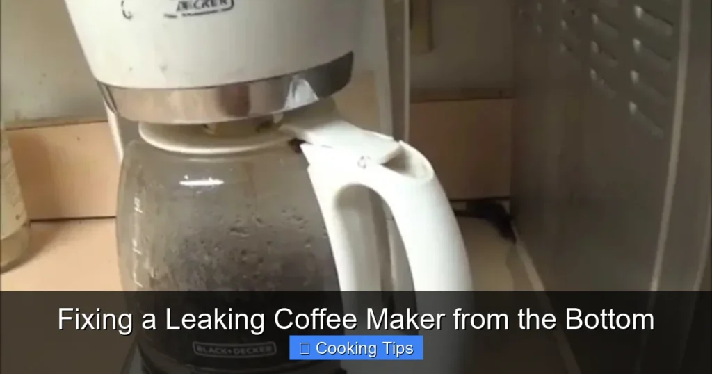 Fixing a Leaking Coffee Maker from the Bottom