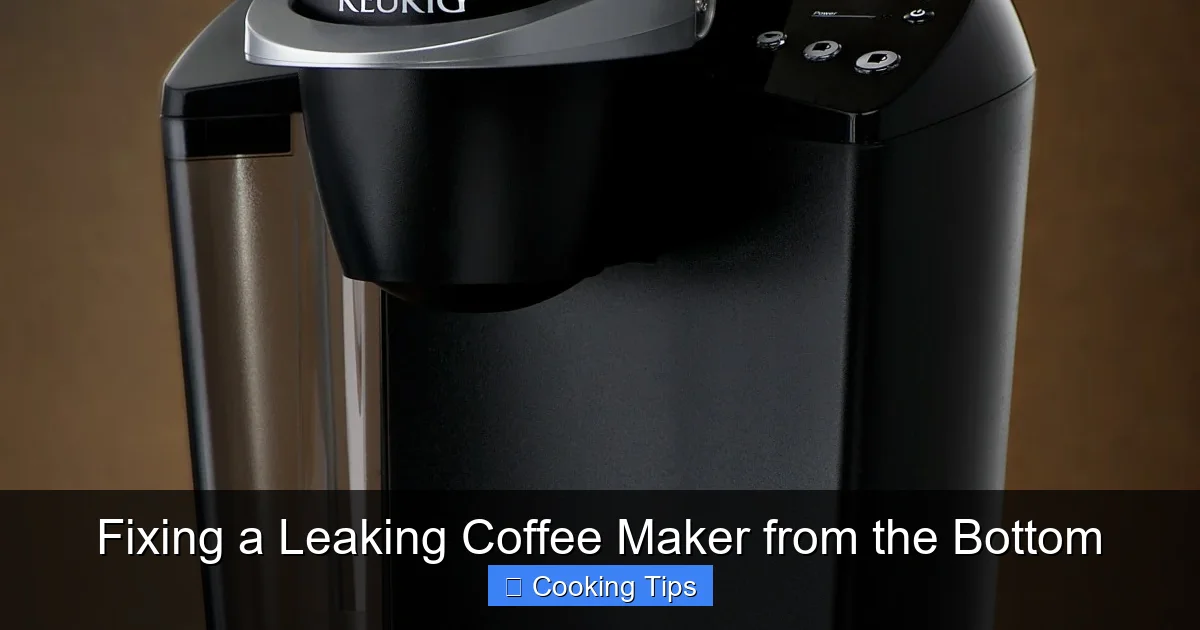 Fixing a Leaking Coffee Maker from the Bottom