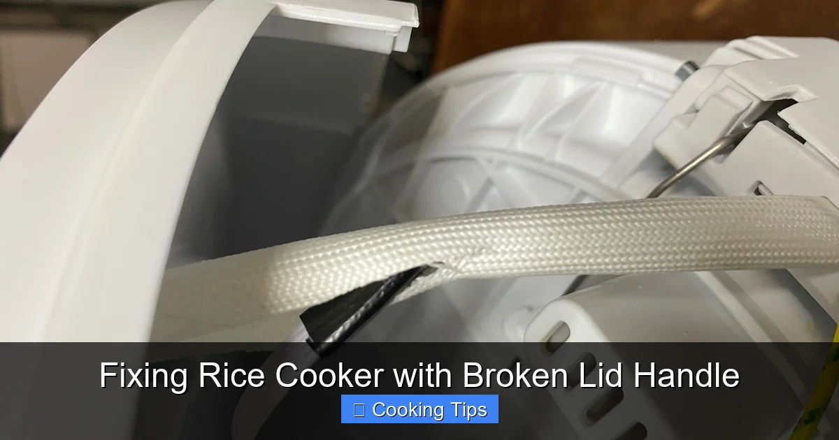 Fixing Rice Cooker with Broken Lid Handle