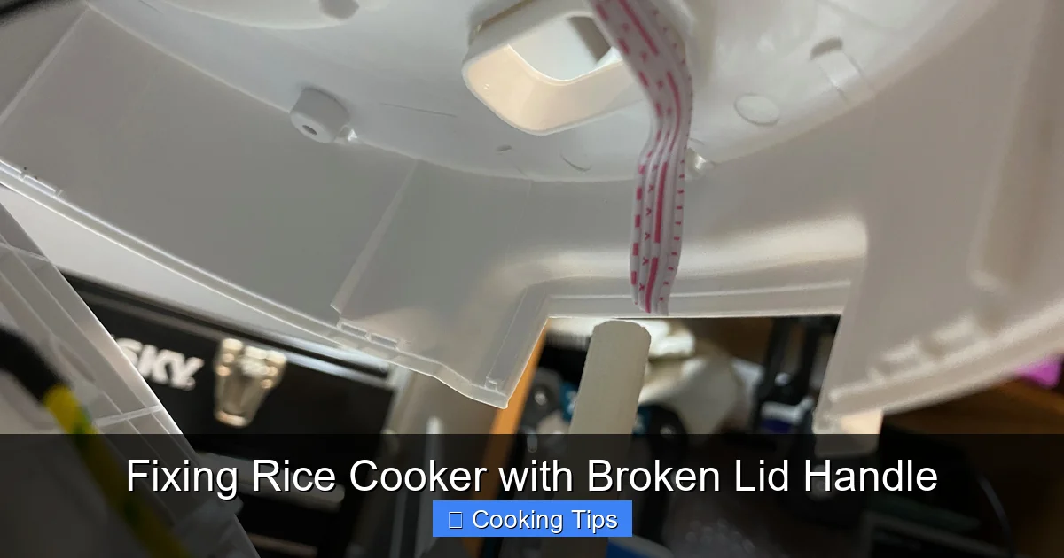 Fixing Rice Cooker with Broken Lid Handle