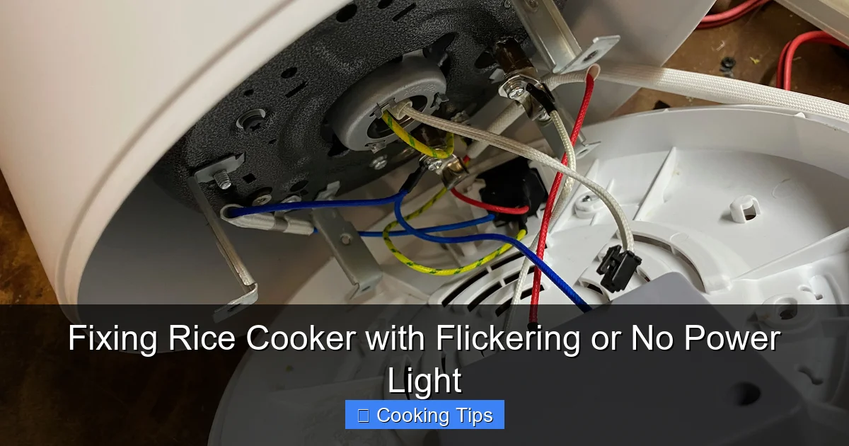 Fixing Rice Cooker with Flickering or No Power Light