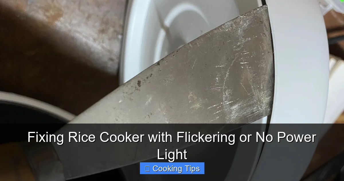 Fixing Rice Cooker with Flickering or No Power Light