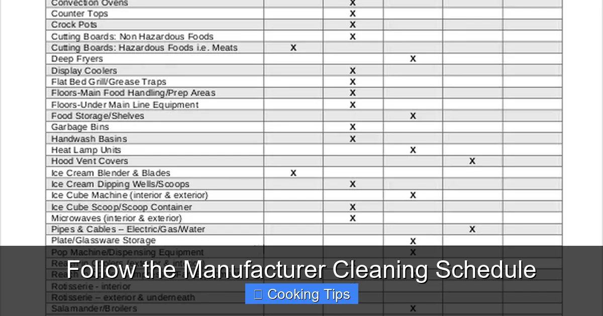 Follow the Manufacturer Cleaning Schedule
