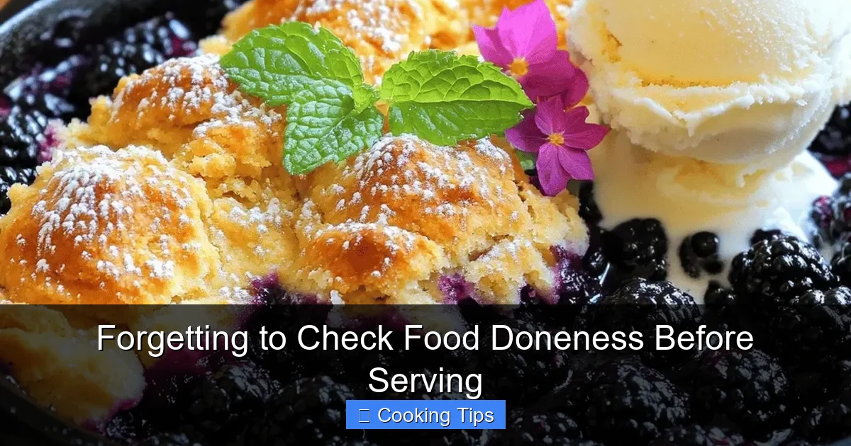 Forgetting to Check Food Doneness Before Serving