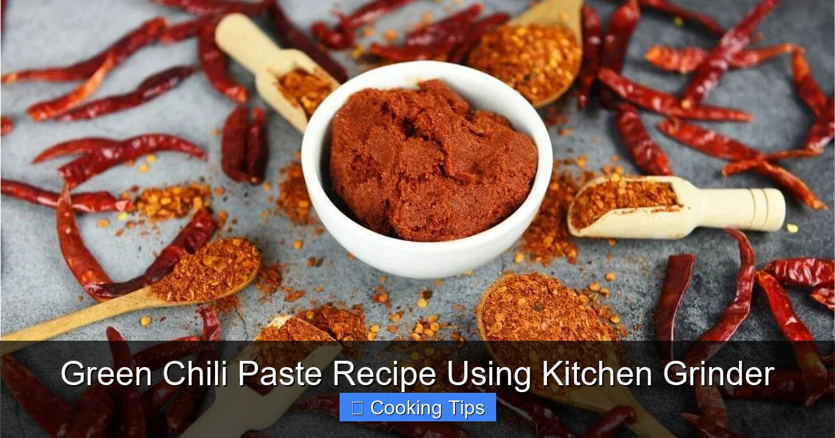 Green Chili Paste Recipe Using Kitchen Grinder