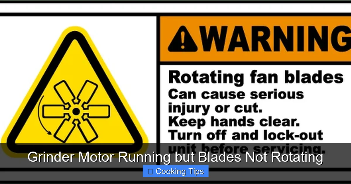 Grinder Motor Running but Blades Not Rotating