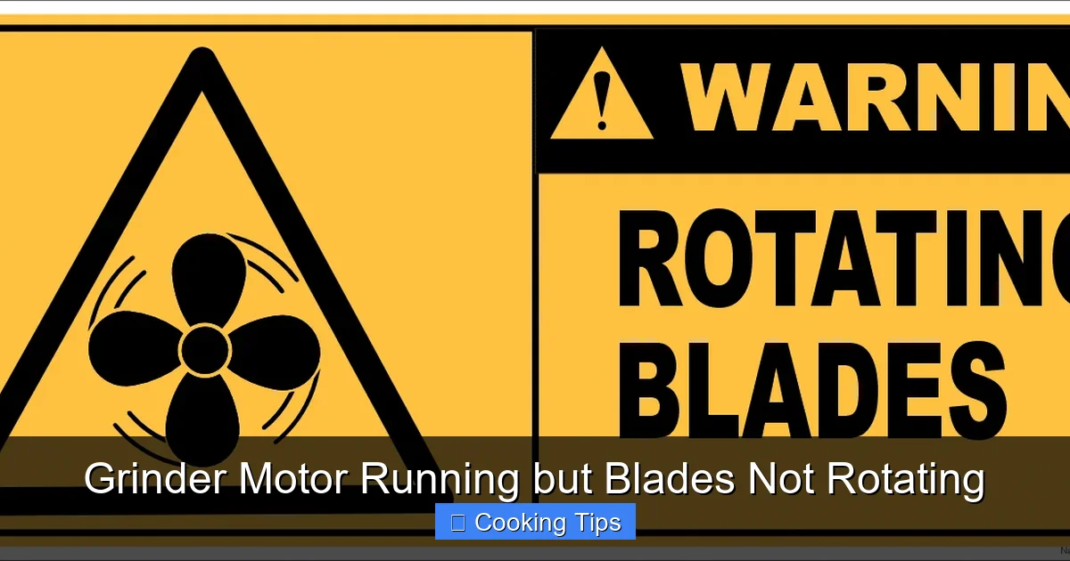Grinder Motor Running but Blades Not Rotating