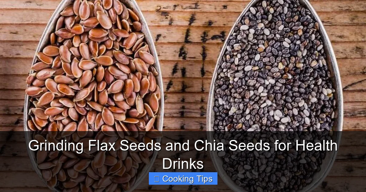 Grinding Flax Seeds and Chia Seeds for Health Drinks