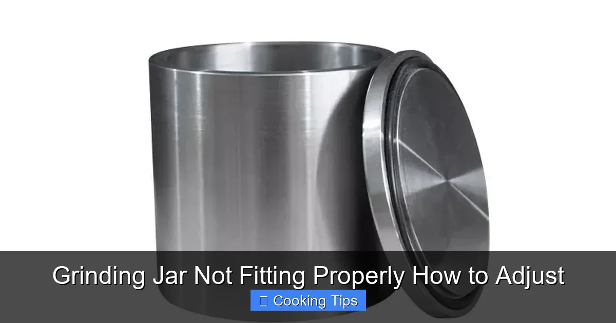 Grinding Jar Not Fitting Properly How to Adjust