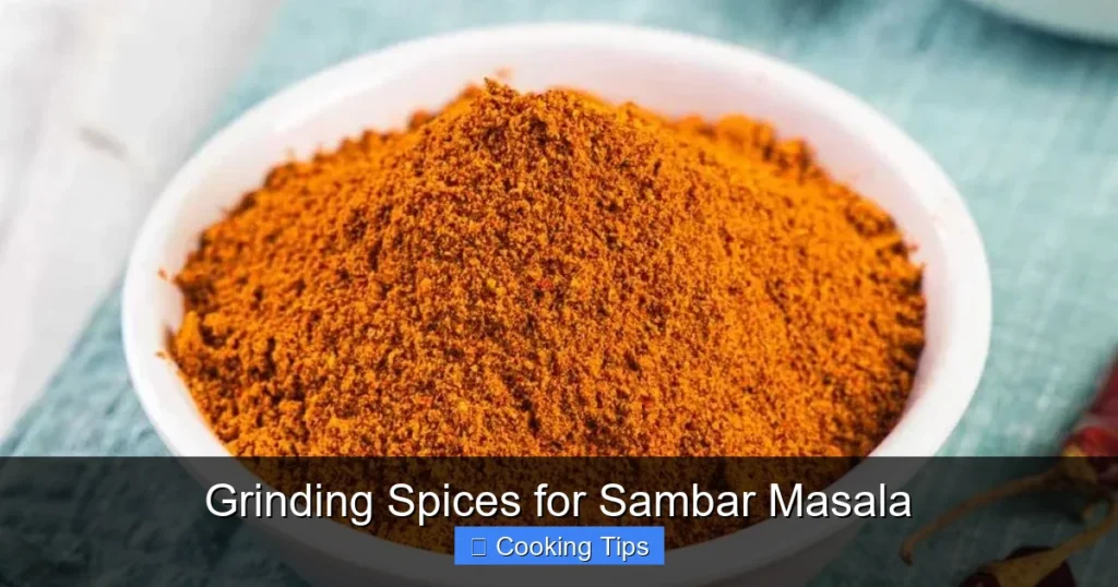 Grinding Spices for Sambar Masala