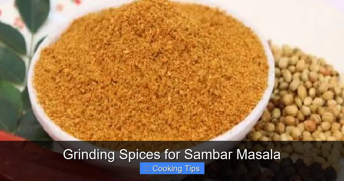 Grinding Spices for Sambar Masala