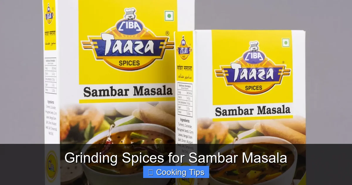 Grinding Spices for Sambar Masala