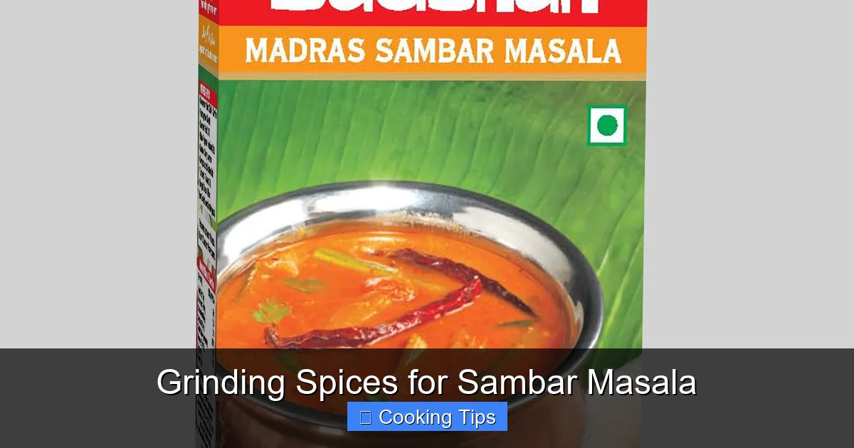 Grinding Spices for Sambar Masala