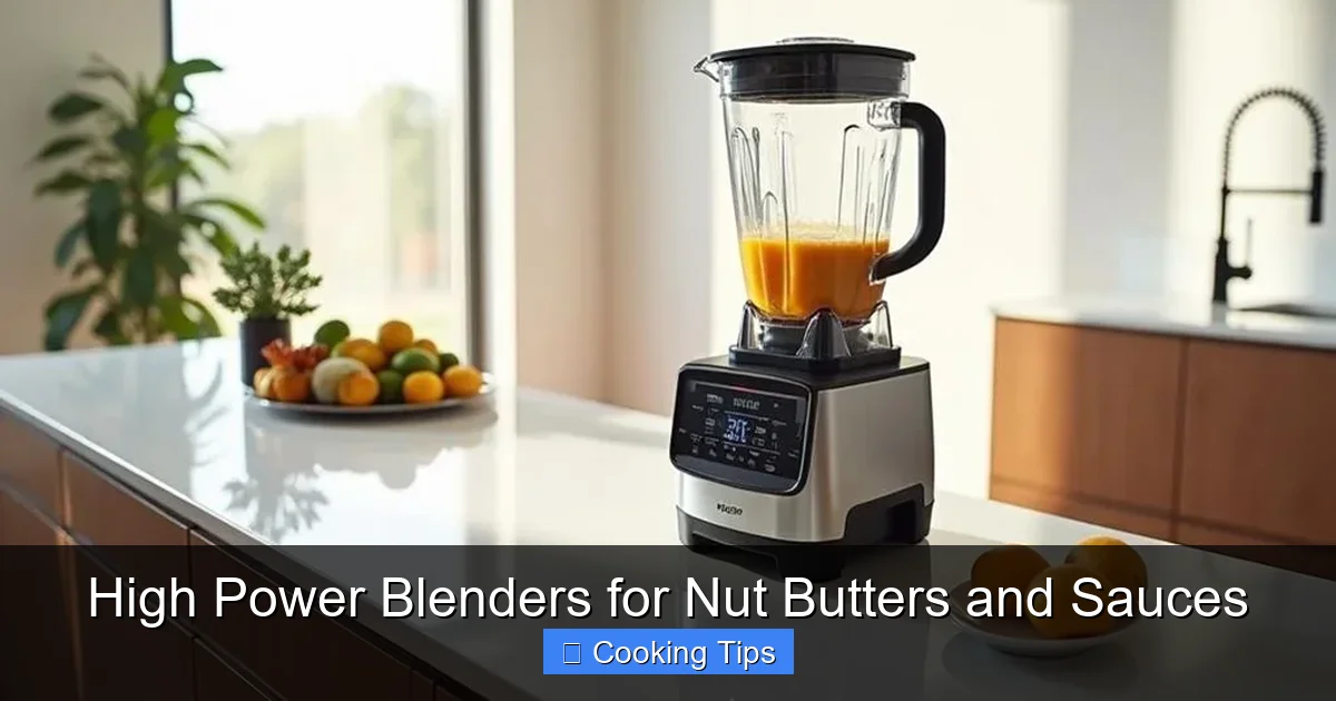 High Power Blenders for Nut Butters and Sauces