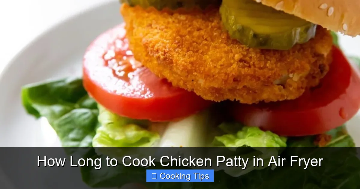 How Long to Cook Chicken Patty in Air Fryer