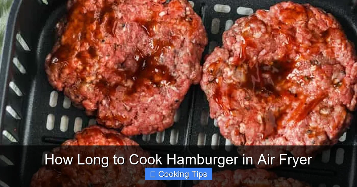 How Long to Cook Hamburger in Air Fryer