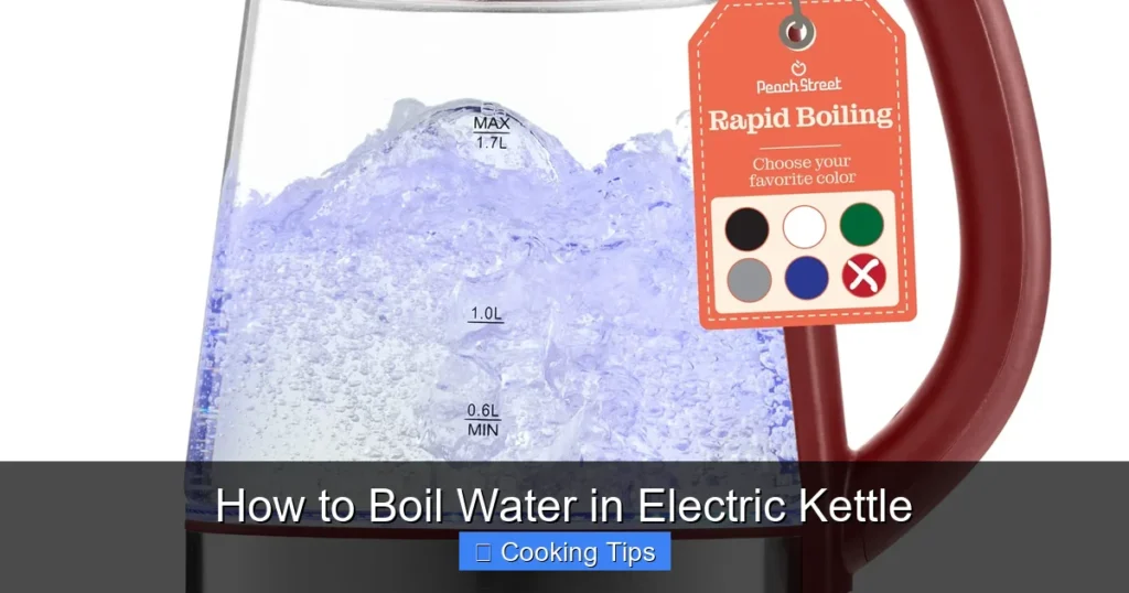 How to Boil Water in Electric Kettle
