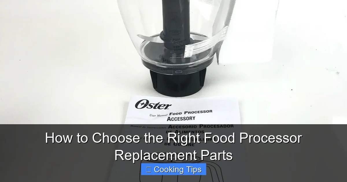How to Choose the Right Food Processor Replacement Parts