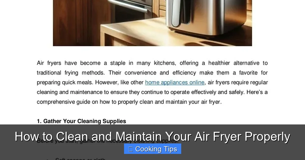 How to Clean and Maintain Your Air Fryer Properly