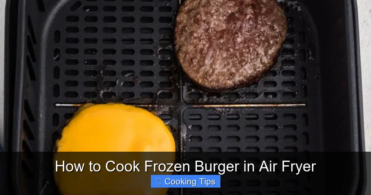 How to Cook Frozen Burger in Air Fryer