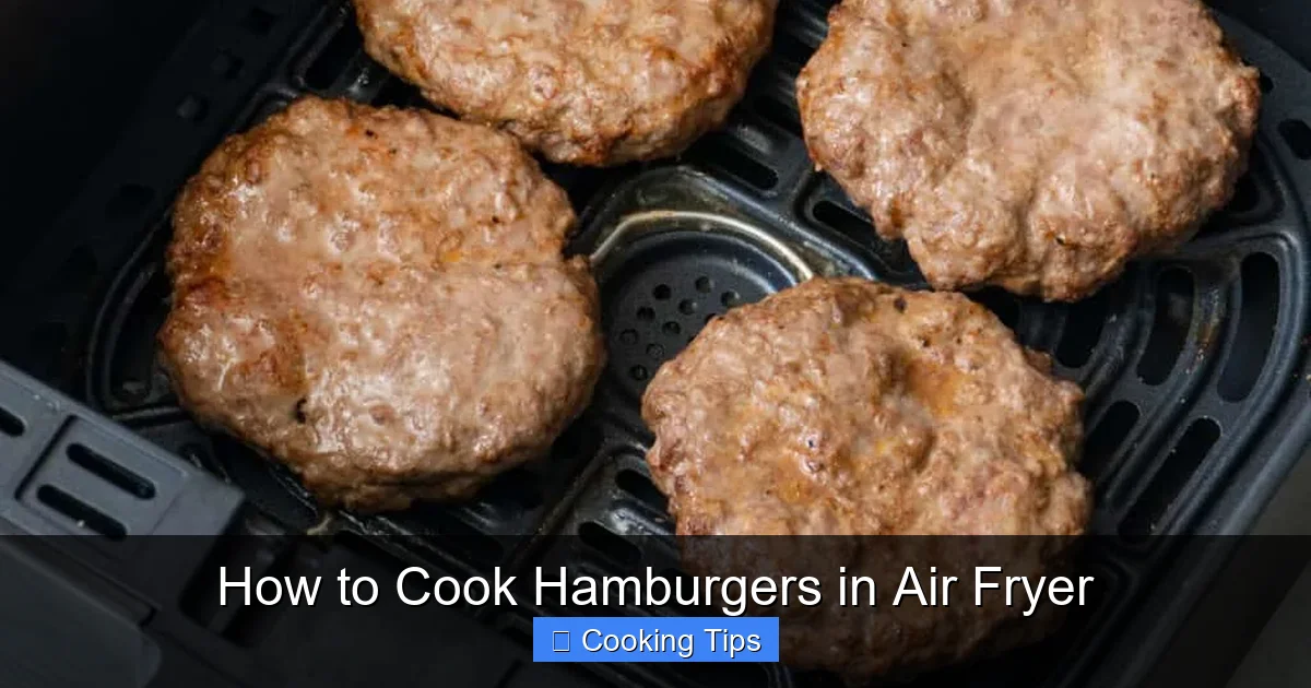 How to Cook Hamburgers in Air Fryer