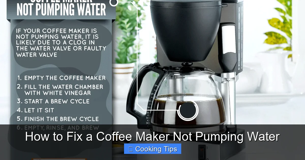 How to Fix a Coffee Maker Not Pumping Water