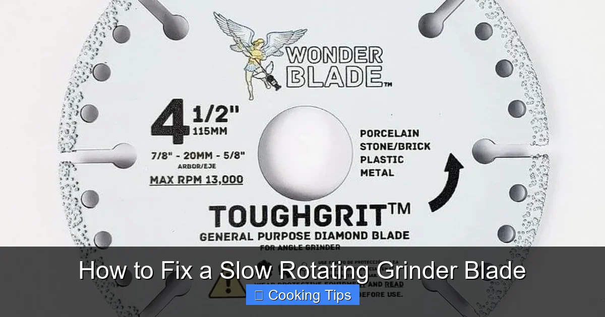 How to Fix a Slow Rotating Grinder Blade