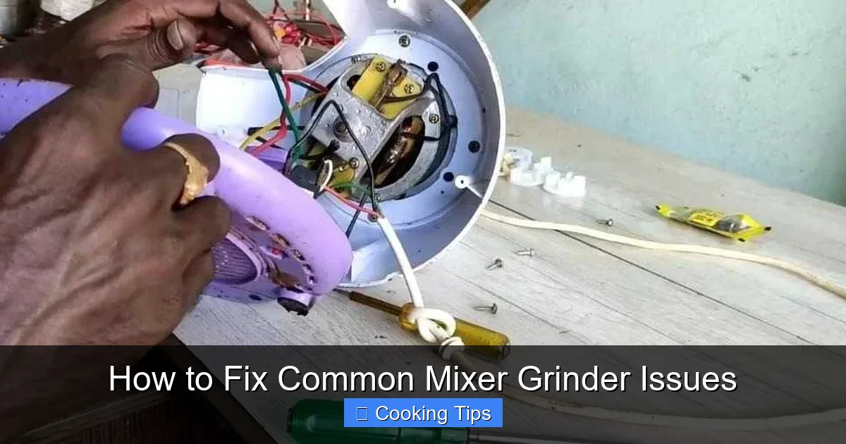 How to Fix Common Mixer Grinder Issues