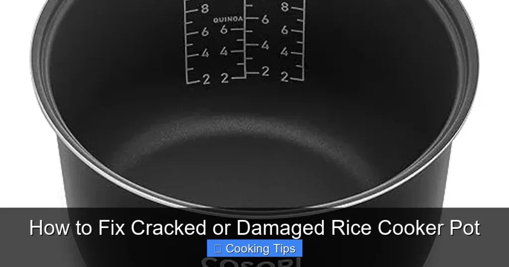 How to Fix Cracked or Damaged Rice Cooker Pot