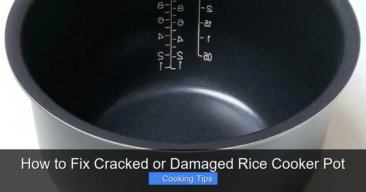 How to Fix Cracked or Damaged Rice Cooker Pot