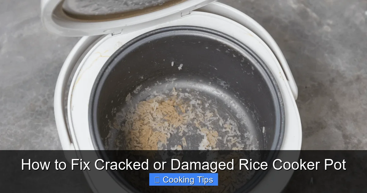 How to Fix Cracked or Damaged Rice Cooker Pot