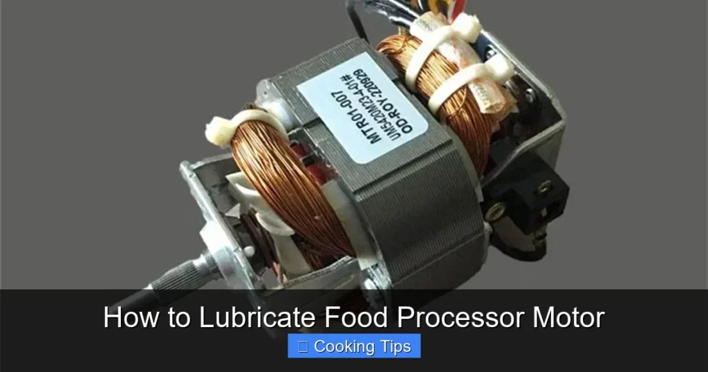 How to Lubricate Food Processor Motor