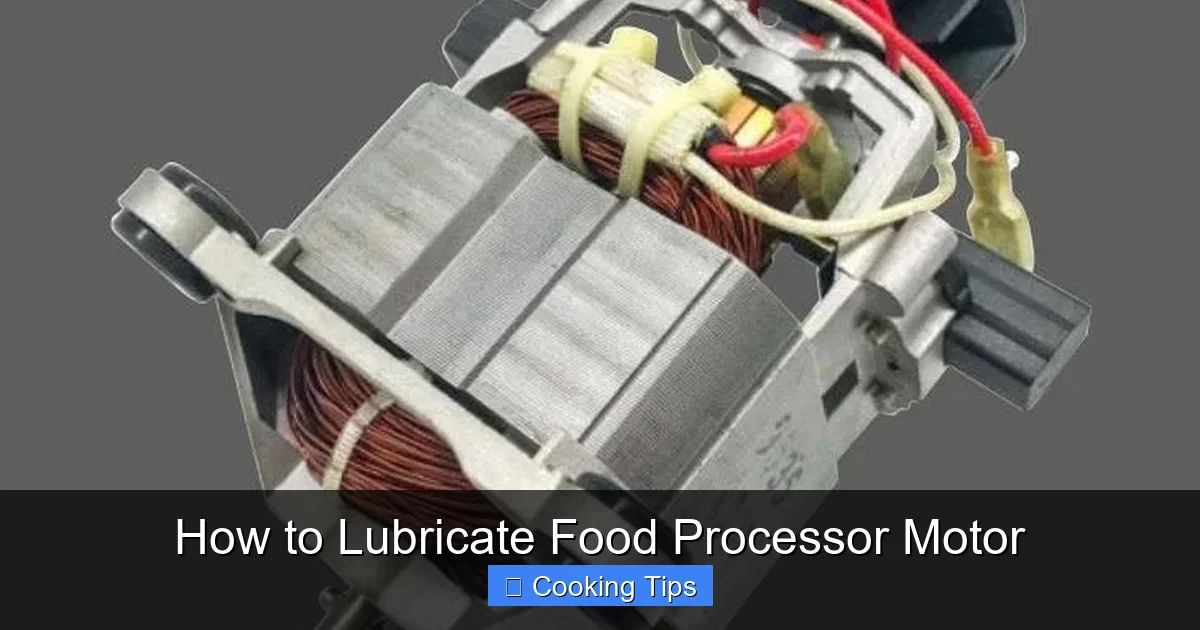 How to Lubricate Food Processor Motor