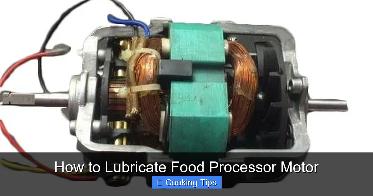 How to Lubricate Food Processor Motor