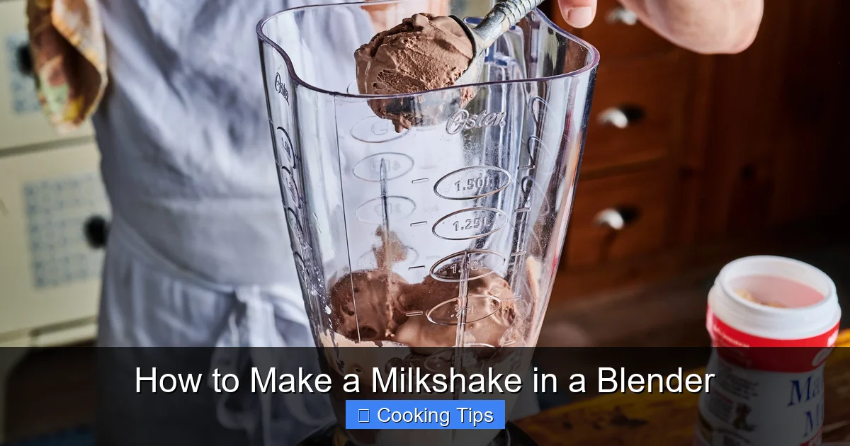 How to Make a Milkshake in a Blender