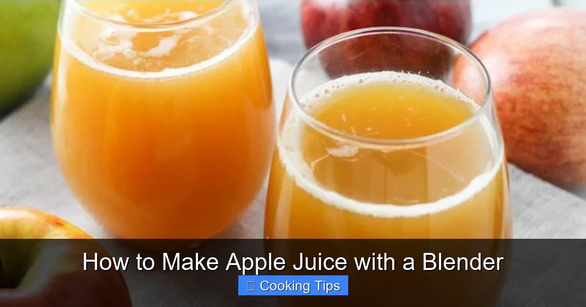 How to Make Apple Juice with a Blender