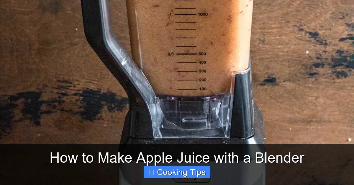 How to Make Apple Juice with a Blender
