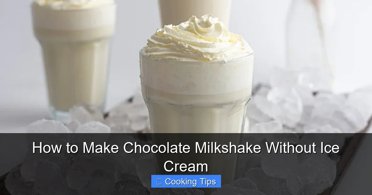 How to Make Chocolate Milkshake Without Ice Cream