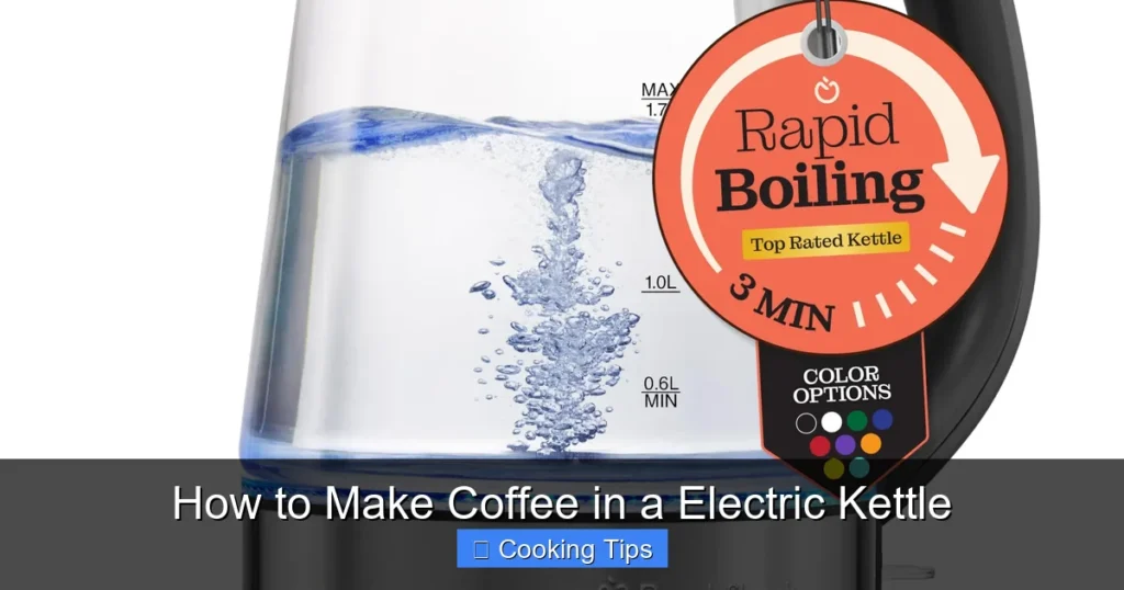 How to Make Coffee in a Electric Kettle