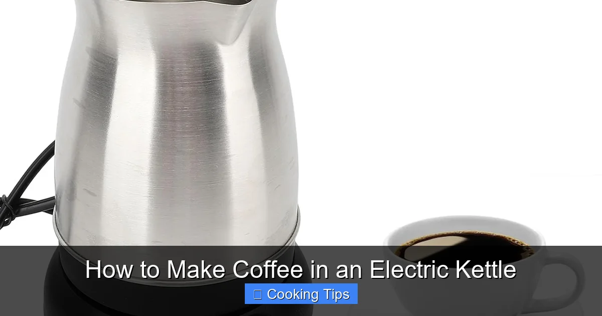 How to Make Coffee in an Electric Kettle