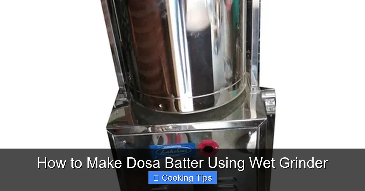 How to Make Dosa Batter Using Wet Grinder