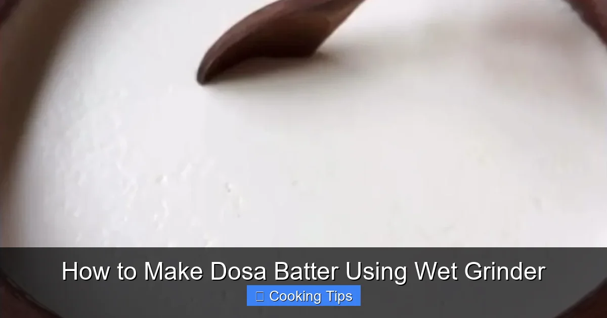 How to Make Dosa Batter Using Wet Grinder