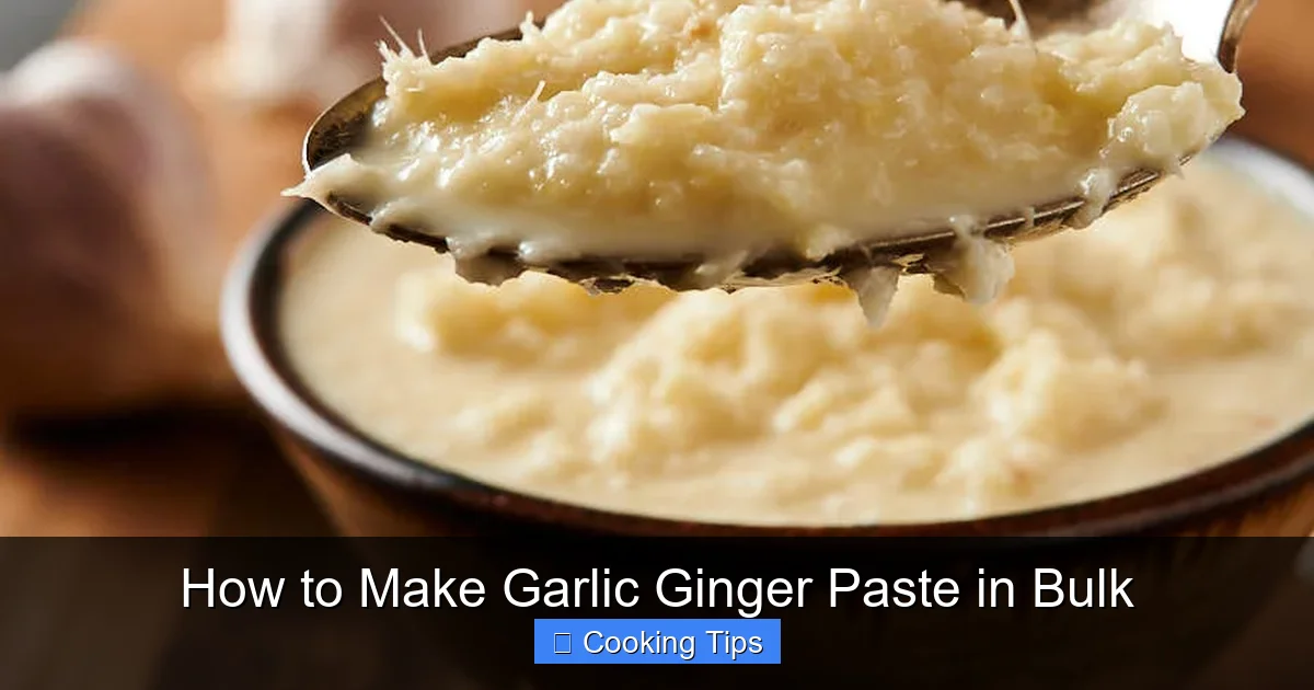 How to Make Garlic Ginger Paste in Bulk