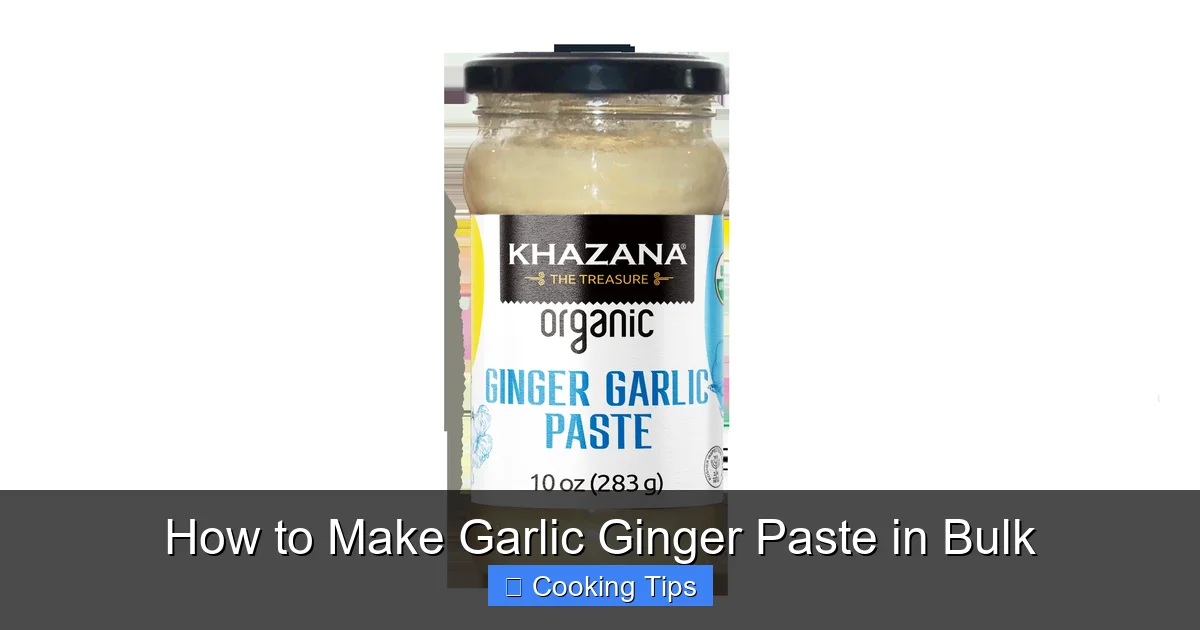 How to Make Garlic Ginger Paste in Bulk