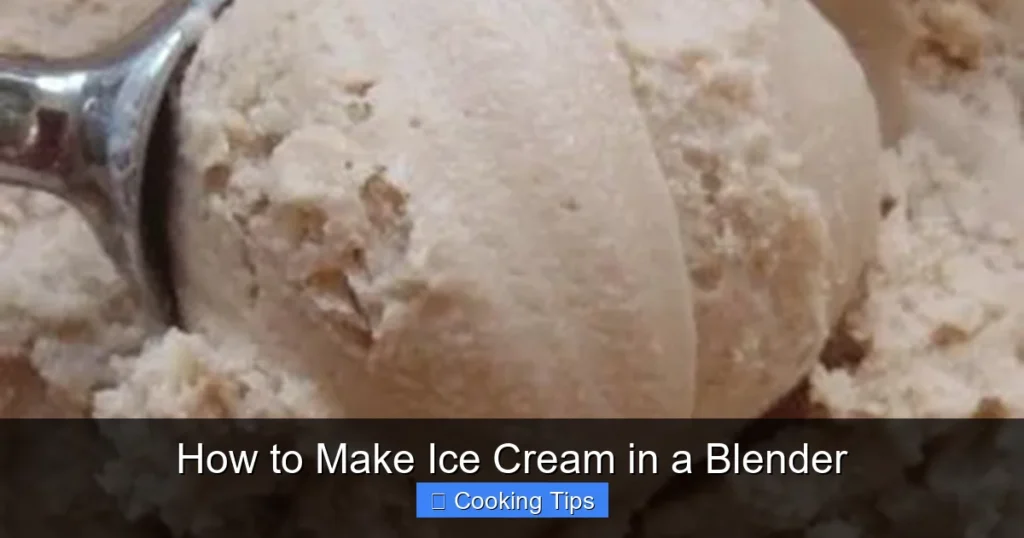 How to Make Ice Cream in a Blender