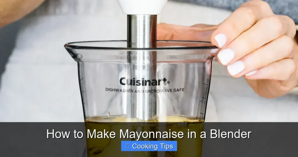 How to Make Mayonnaise in a Blender