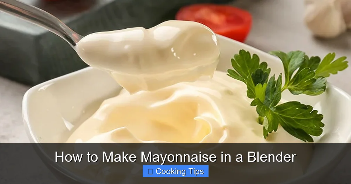 How to Make Mayonnaise in a Blender