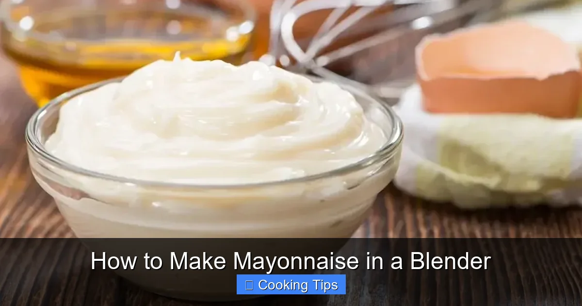 How to Make Mayonnaise in a Blender