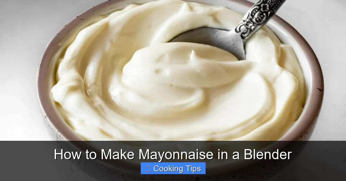 How to Make Mayonnaise in a Blender