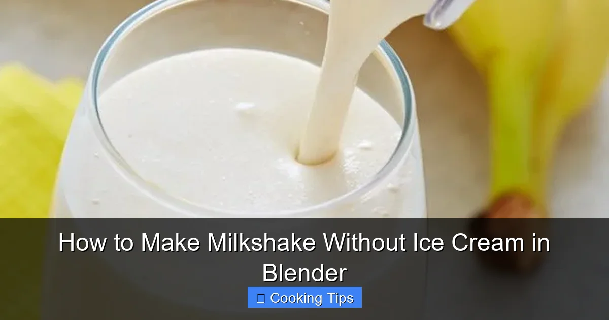 How to Make Milkshake Without Ice Cream in Blender